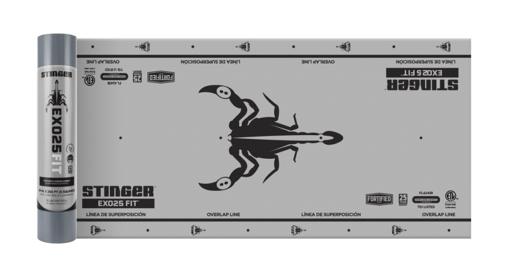 STG Underlayment Roll Label Mock Up EXO 25FIT Transparent