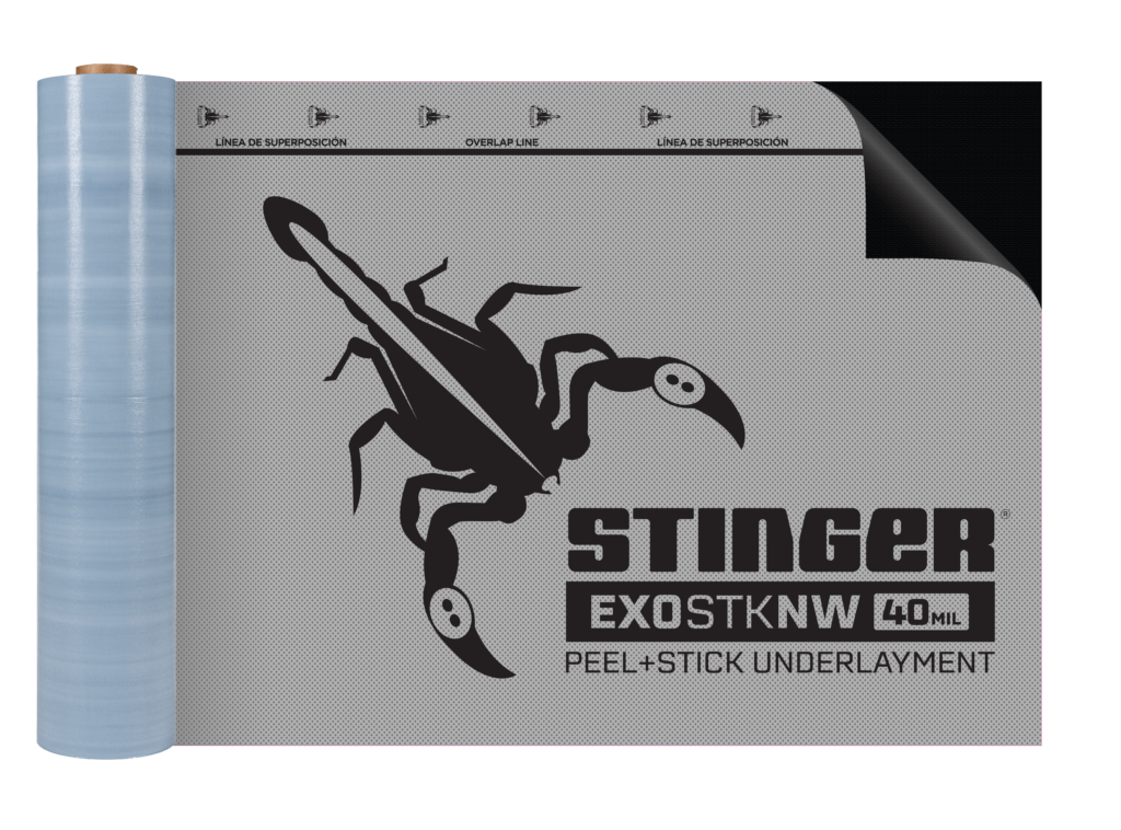 STG Underlayment Roll Label Mock Up EXOSTKNW40-V3 Transparent